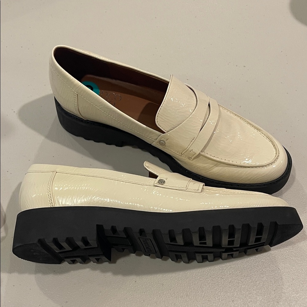 Franco Sarto Cassandra Glossy Penny Loafers size 8